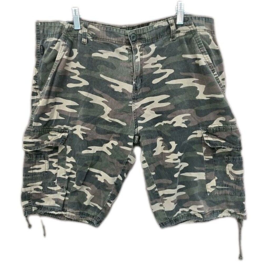 Ring of Fire Mens Urban Camo Cargo Shorts Sz 38 Cotton Pocket Casual Outdoor
